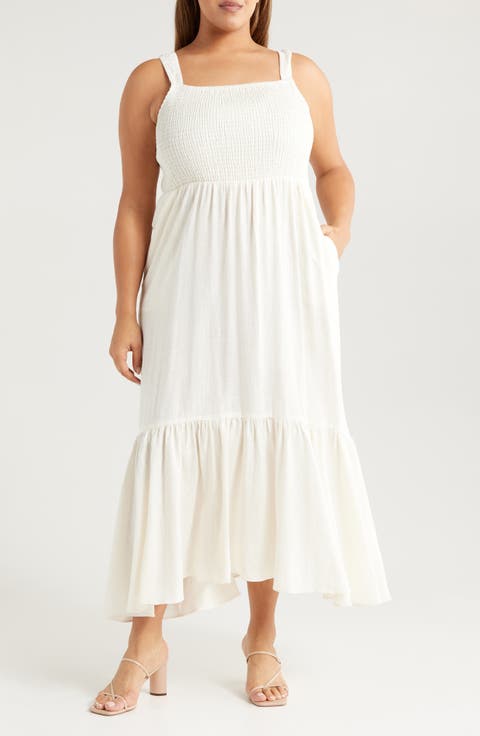 Smocked Maxi Sundress (Plus)