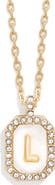 BaubleBar Initial Pendant Necklace