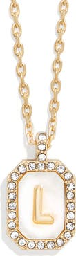 BaubleBar Initial Pendant Necklace
