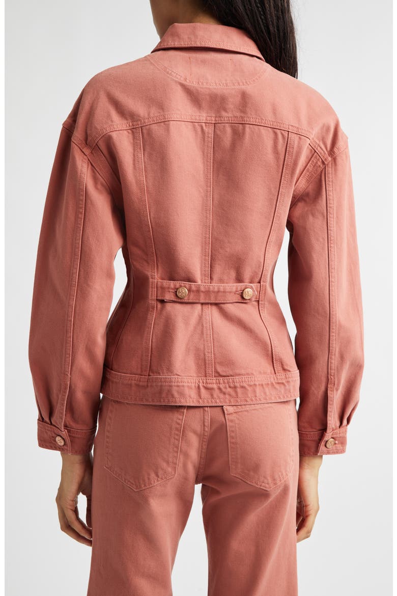 The Naomi Denim Trucker Jacket, Alternate, color, GARDEN ROSE