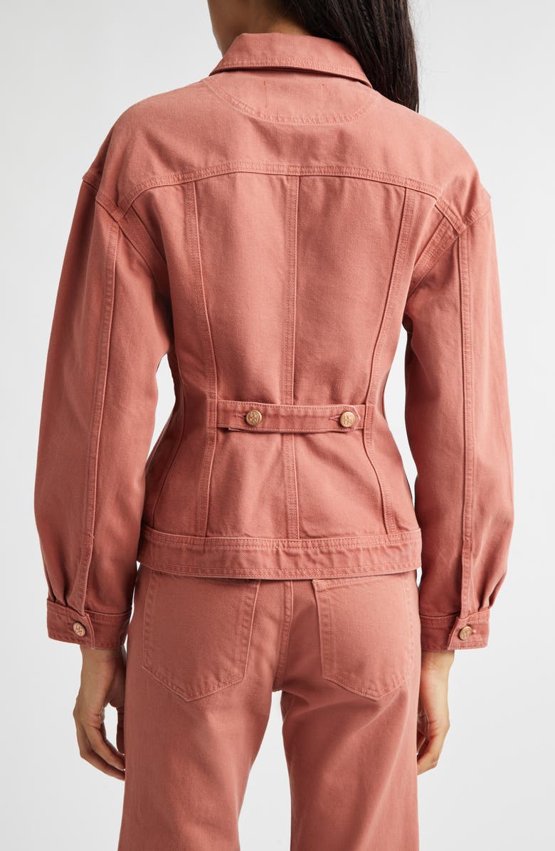 Ulla Johnson The Naomi Denim Trucker Jacket, Alternate, color, Garden Rose