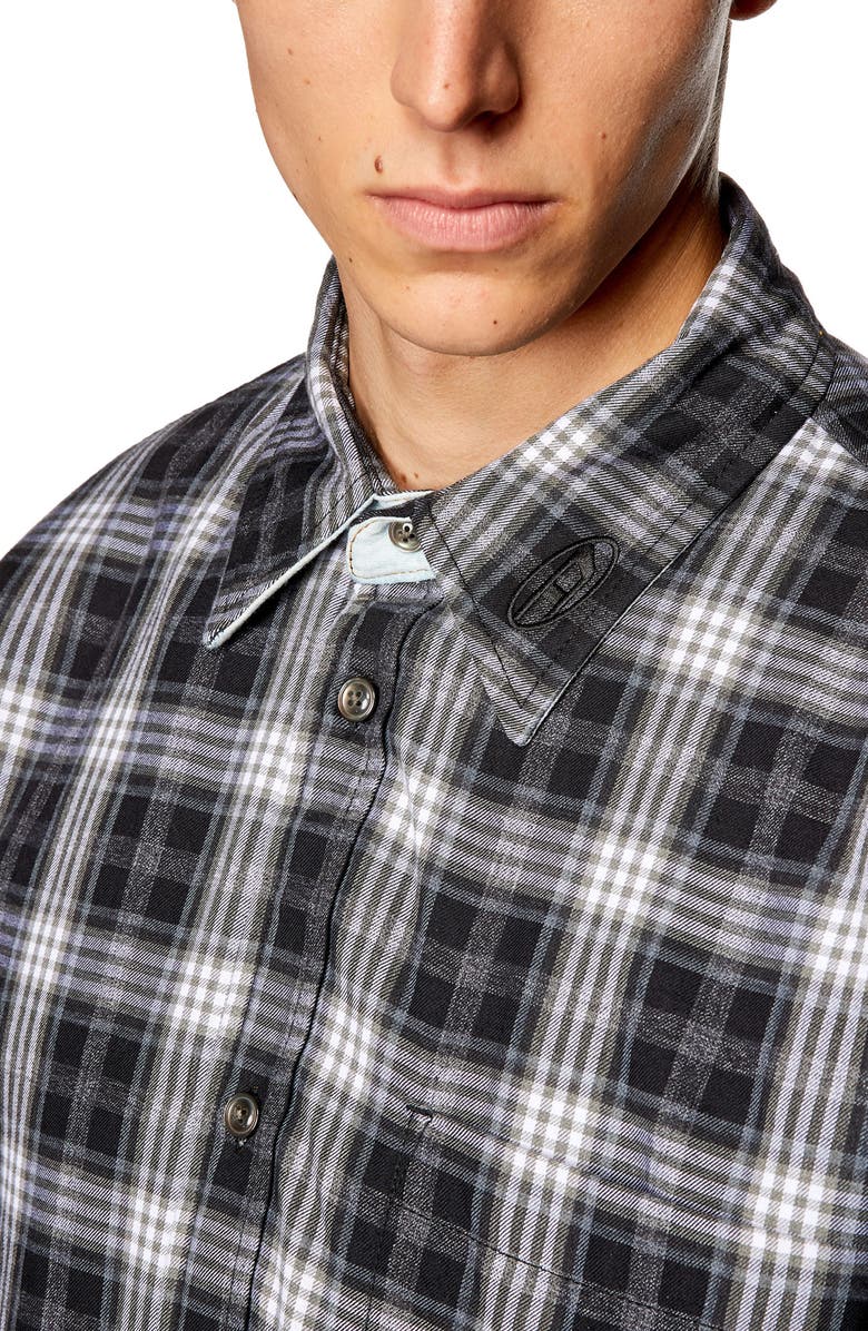 DIESEL<sup>®</sup> S-Dewny Plaid Reversible Overshirt, Alternate, color, 