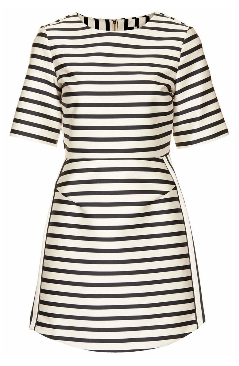Topshop Stripe A-Line Dress, Alternate, color, 
