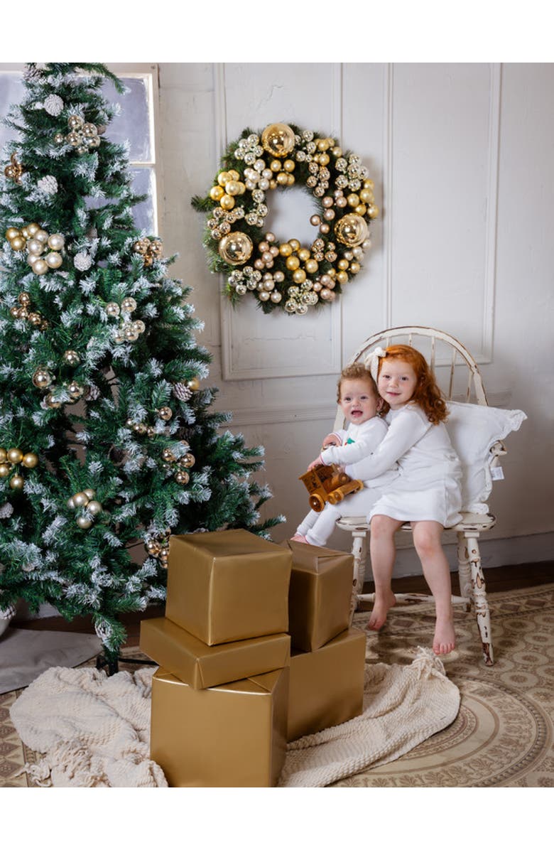 CocoBella Noelle Holiday Wreath, Alternate, color, Gold