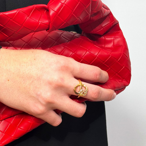 Lucy Quartermaine Volcan Ring In Gold
