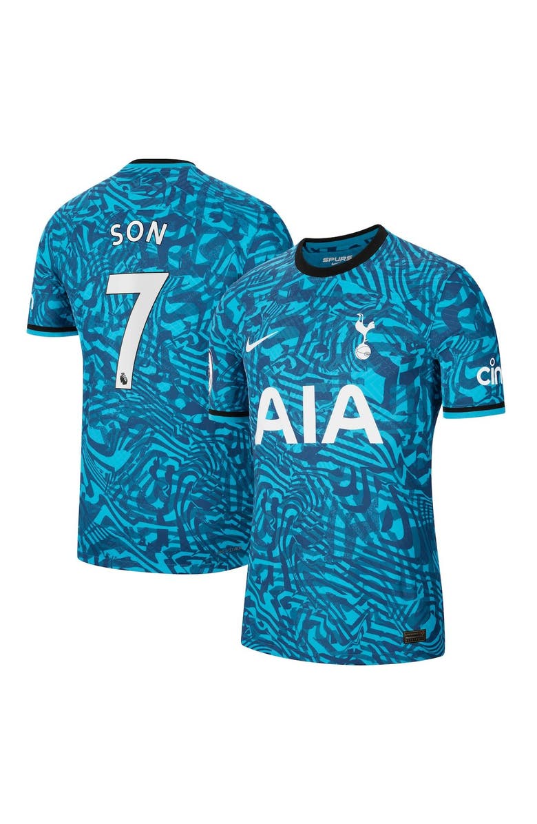 Nike Men's Nike Son Heung-min Blue Tottenham Hotspur 2022/23 Third Authentic Player Jersey, Main, color, 