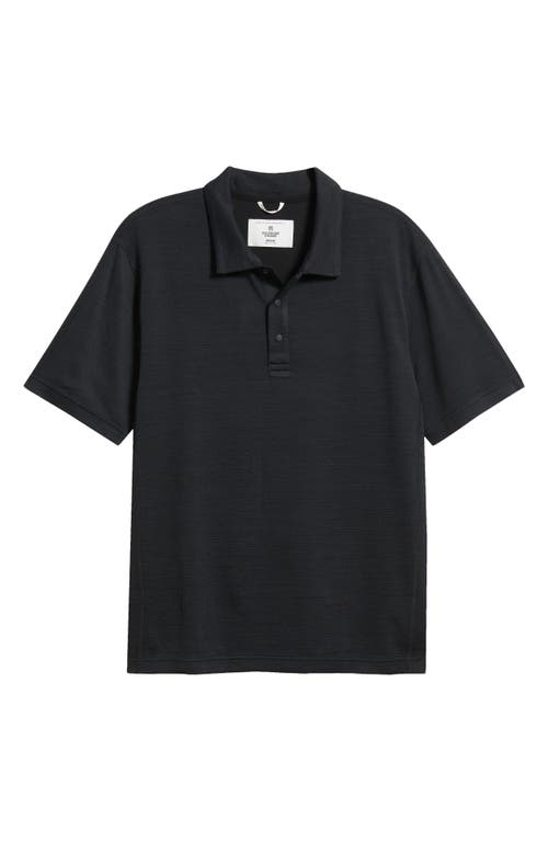 Reigning Champ Solotex Mesh Tiebreak Polo In Black