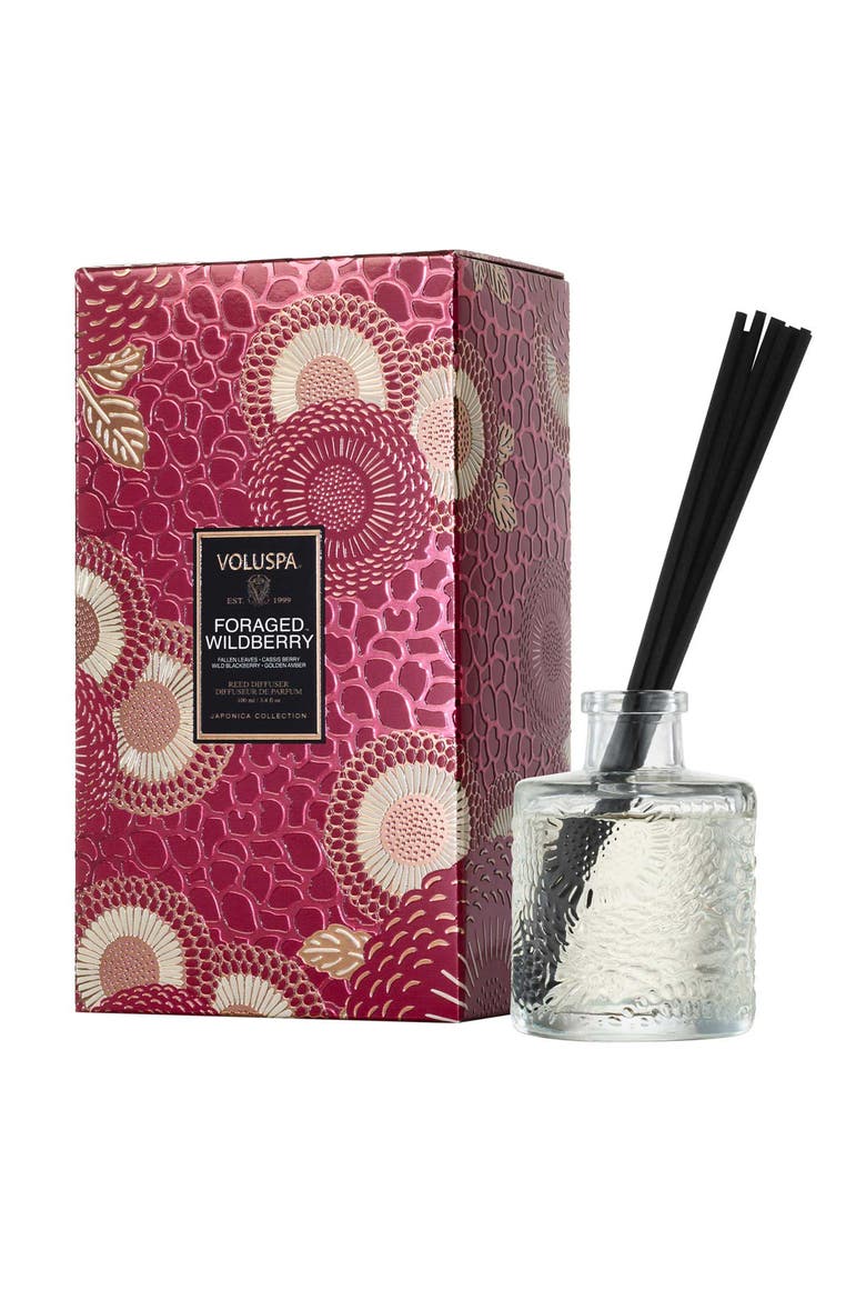 Foraged Wildberry Luxe Reed Diffuser, Main, color, FORAGED WILDBERRY