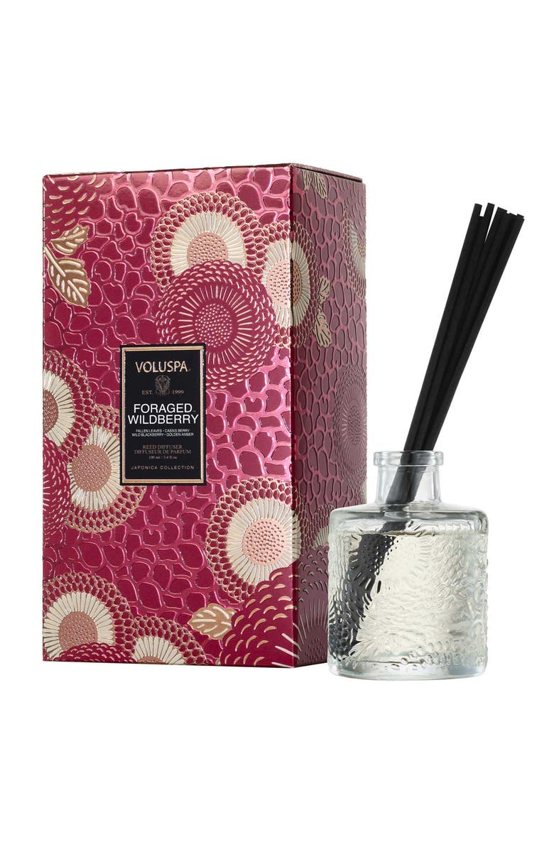 Voluspa Foraged Wildberry Luxe Reed Diffuser, Main, color, Foraged Wildberry