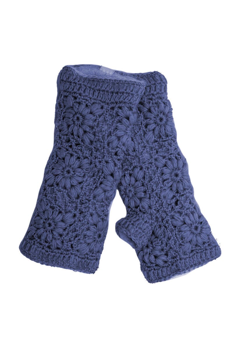 Flower Crochet Handwarmers, Alternate, color, Light Green