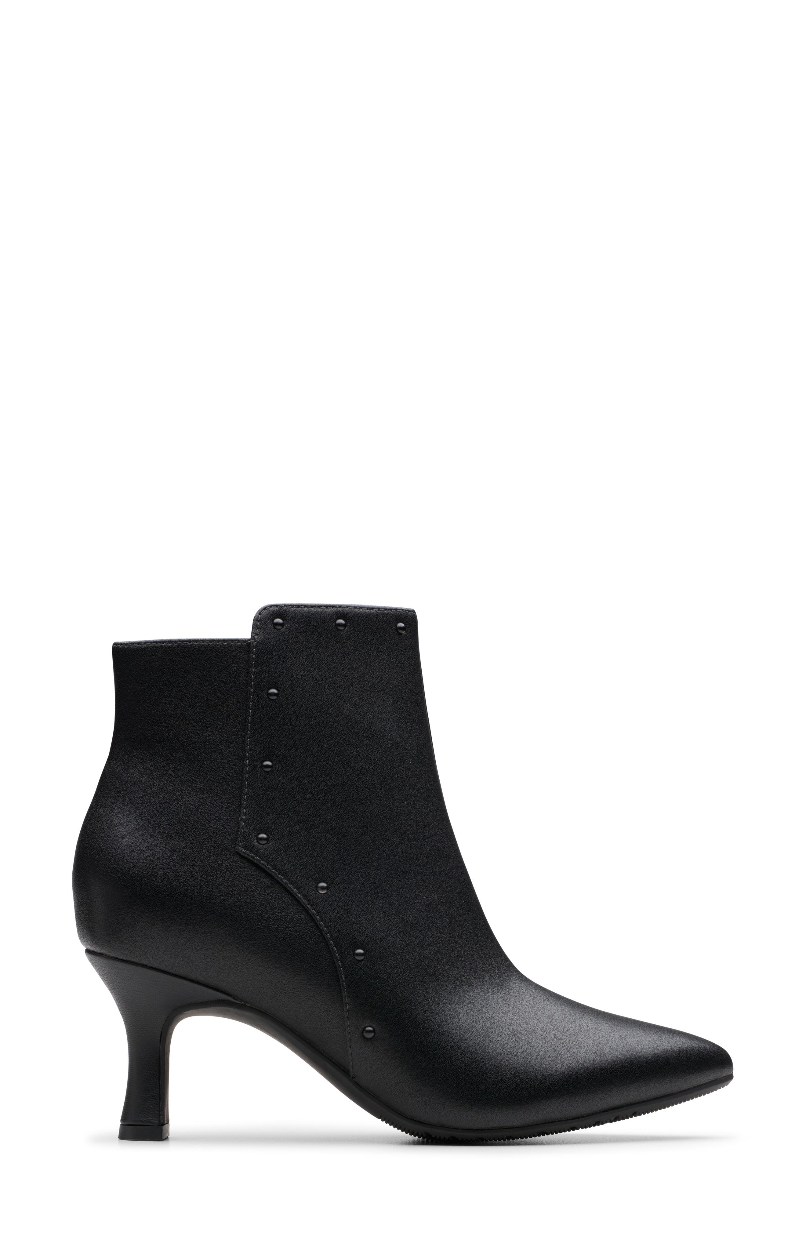 Clarks<sup>®</sup> Kataleyna Madi Pointed Toe Boot, Alternate, color, Black Leather