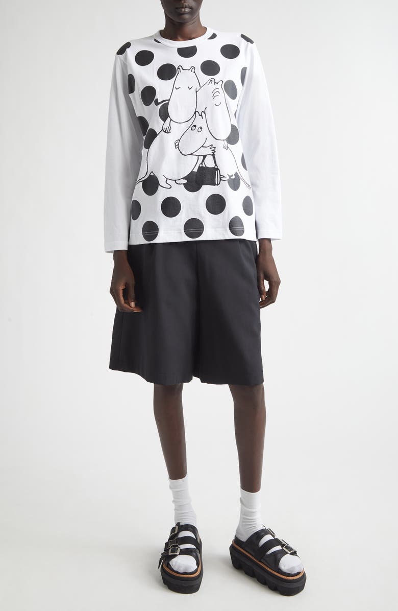 Tao Comme des Garçons Pleated Yarn Dyed Tropical Weight Wool Blend Shorts, Alternate, color, Black