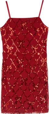 Stella 88 Kids' Sequin Diamond Bow Dress