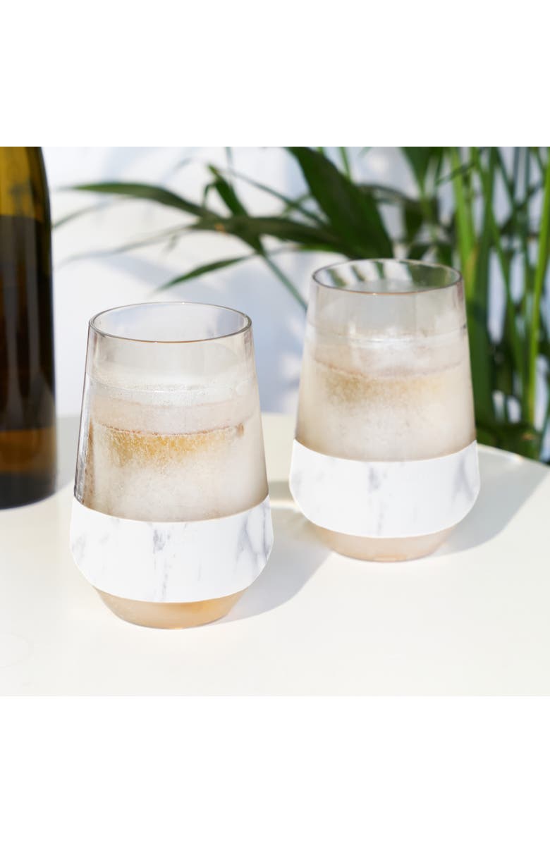HOST Wine FREEZE XL Cooling Cup Set of 2, Alternate, color, Marble