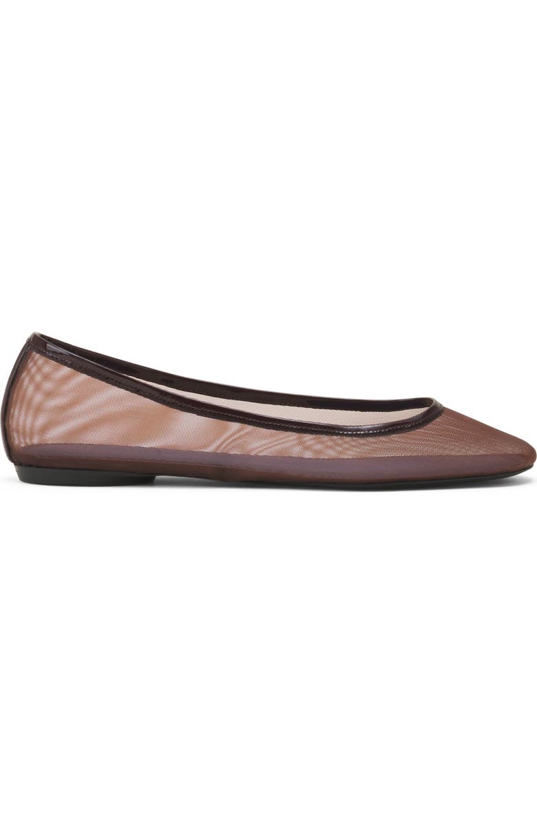 Lanvin The Ballerina Flat In Mesh, Main, color, Glossy Brown