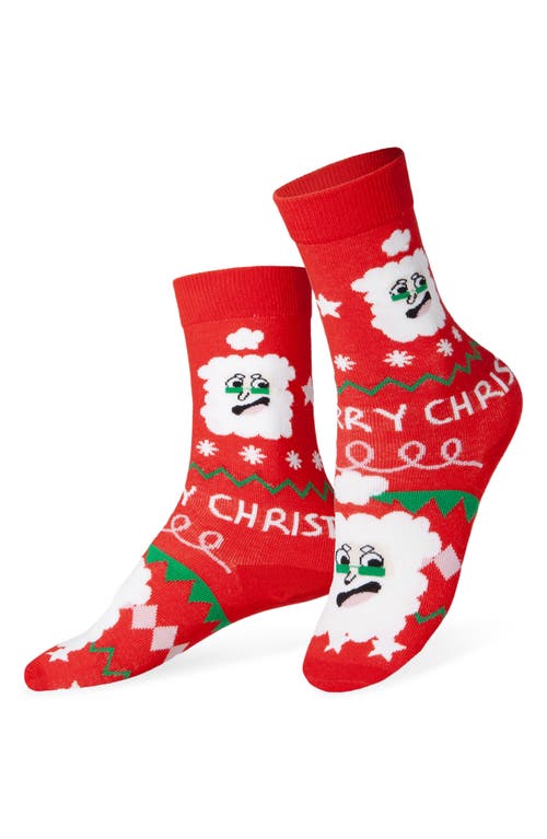 Doiy Kids' Christmas Santa Crew Socks In Red