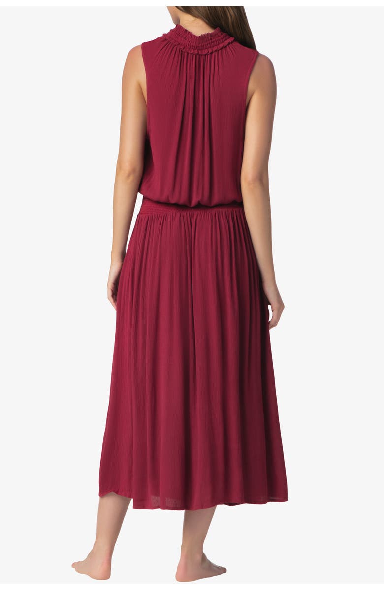 HELEN JON Sleeveless Smocked Dress, Alternate, color, Merlot
