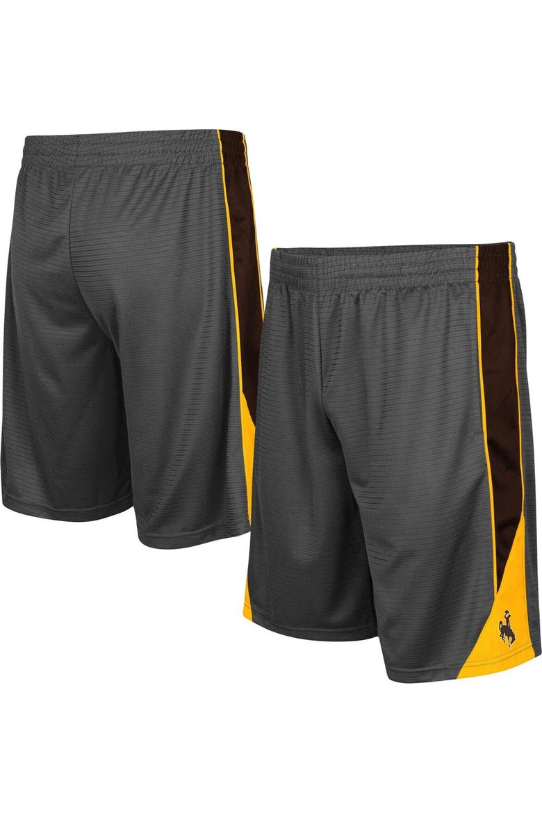 Men's Colosseum Charcoal Wyoming Cowboys Turnover Shorts, Main, color, Charcoal