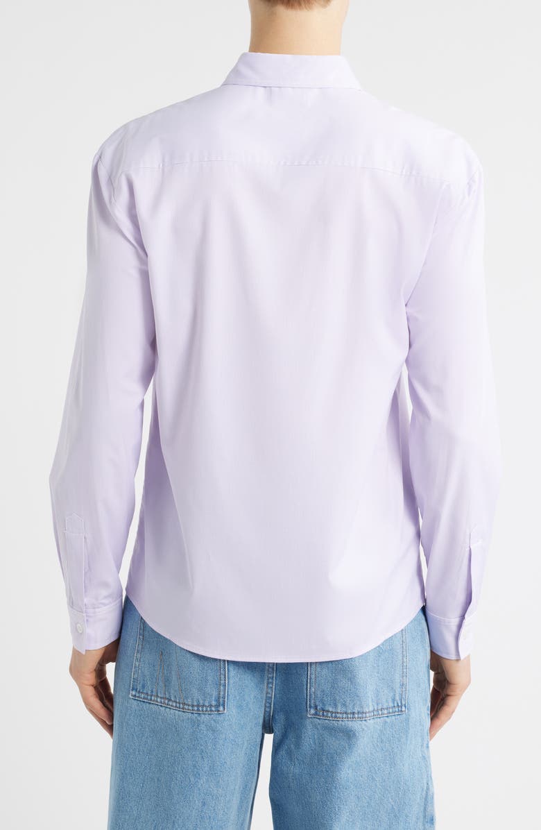 KROST Regular Fit Light Purple Pinstripe Cotton Button-Up Shirt, Alternate, color, Keepsake Lilac