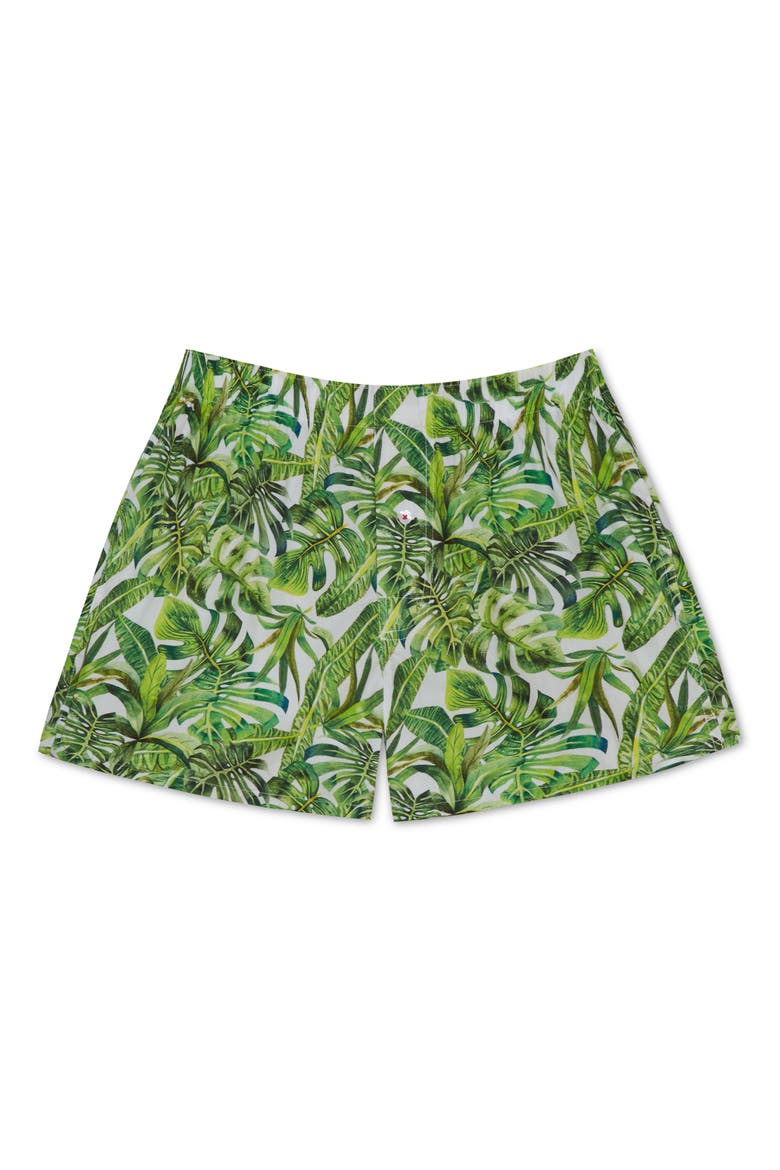 Organic Cotton House Plants Boxer Short, Main, color, WHITE
