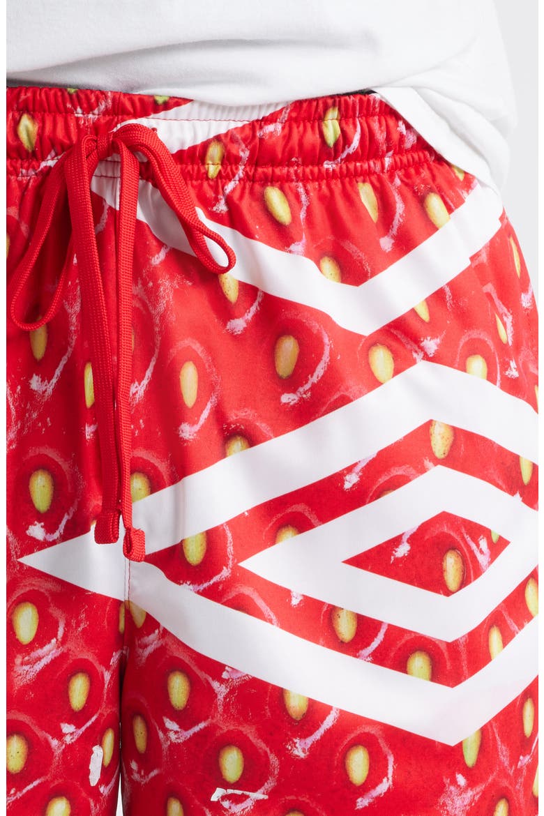 x Umbro Reversible Knit Drawstring Shorts, Alternate, color, BLACK/ VERMIL
