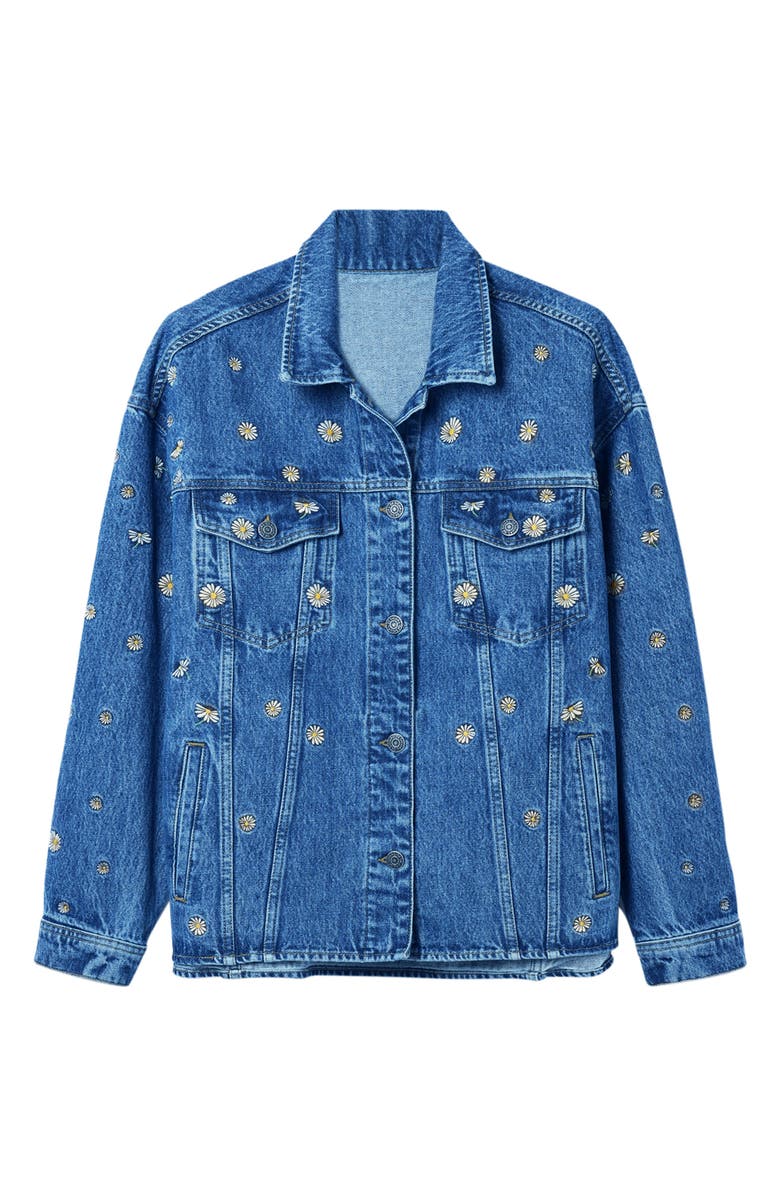 Desigual Daisy Denim Jacket, Alternate, color, 