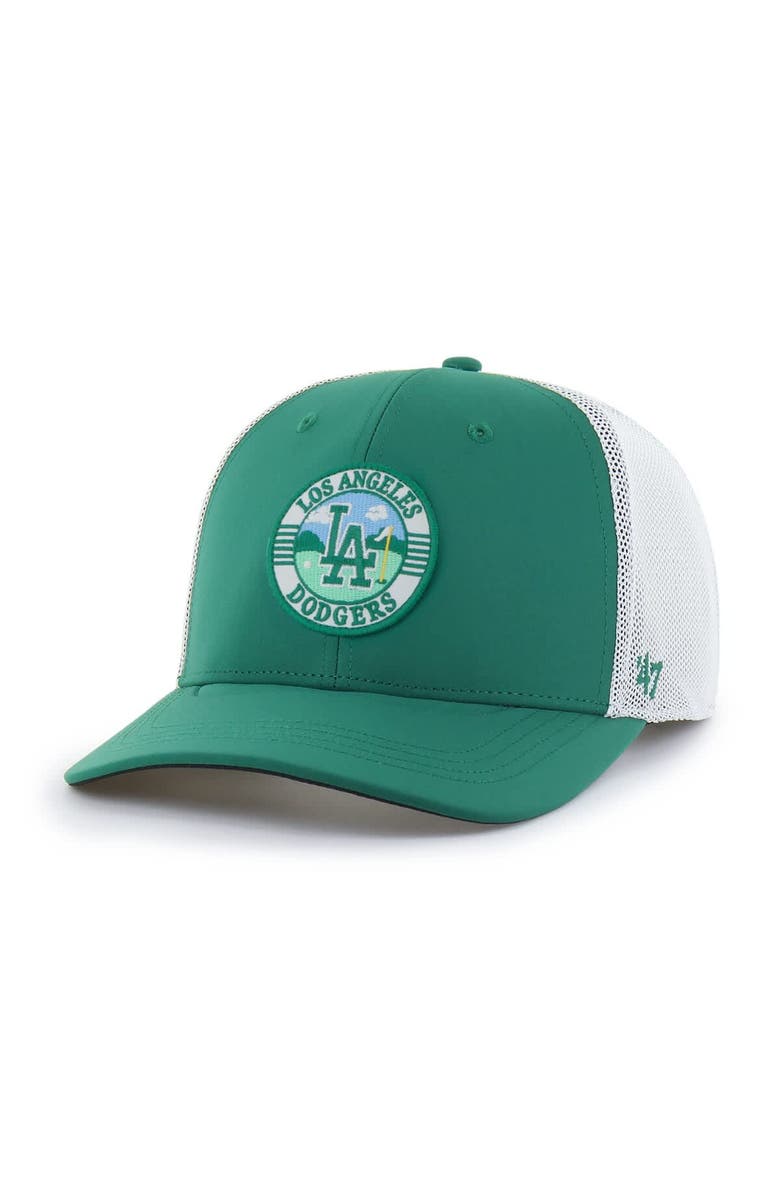 '47 Men's '47 Kelly Green/White Los Angeles Dodgers Elevated Greens Adjustable Trucker Hat, Main, color, Kelly Green