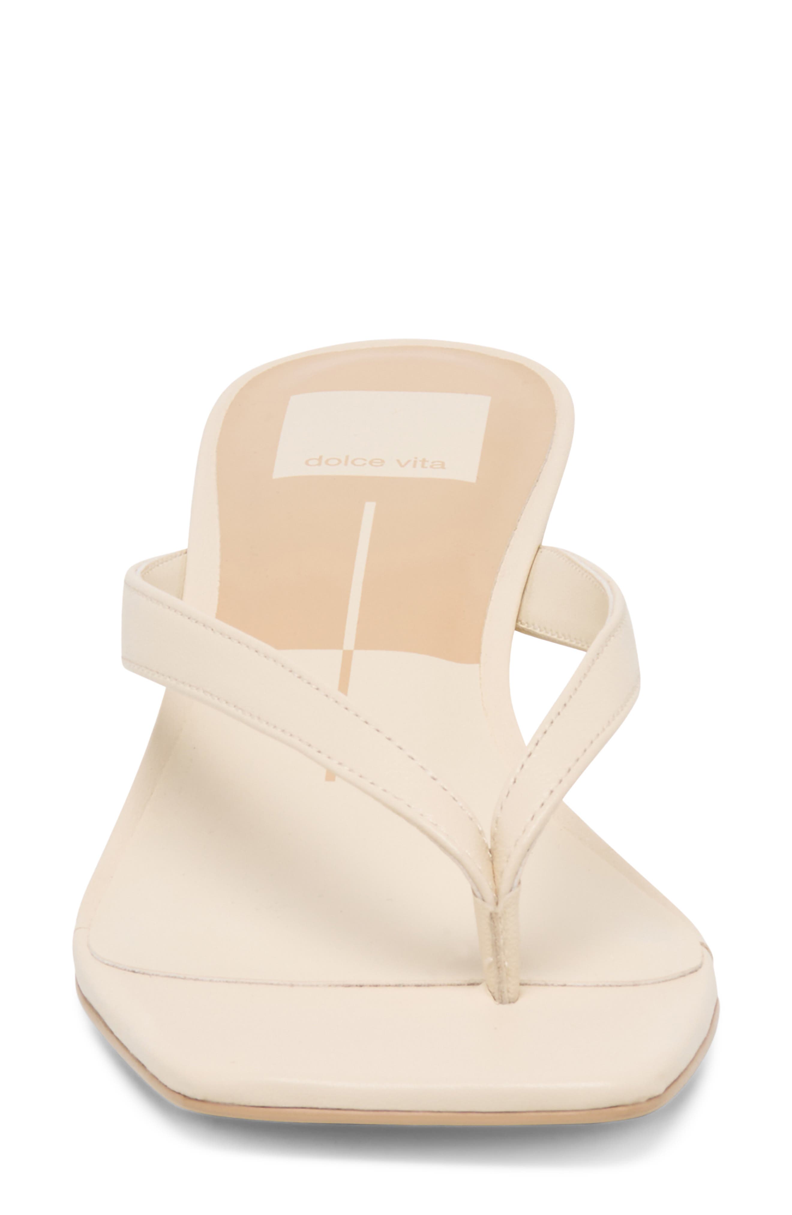 Dolce Vita Ramia Kitten Heel Flip Flop, Alternate, color, Bone Leather