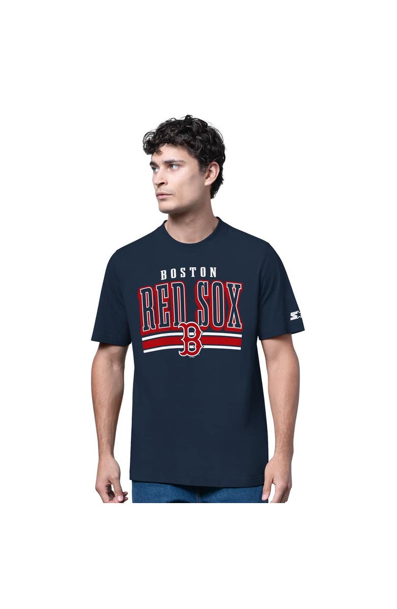 STARTER Men's Starter  Heather Gray/Navy Boston Red Sox Two-Pack Long Sleeve & Short Sleeve T-Shirt Set, Alternate, color, Navy