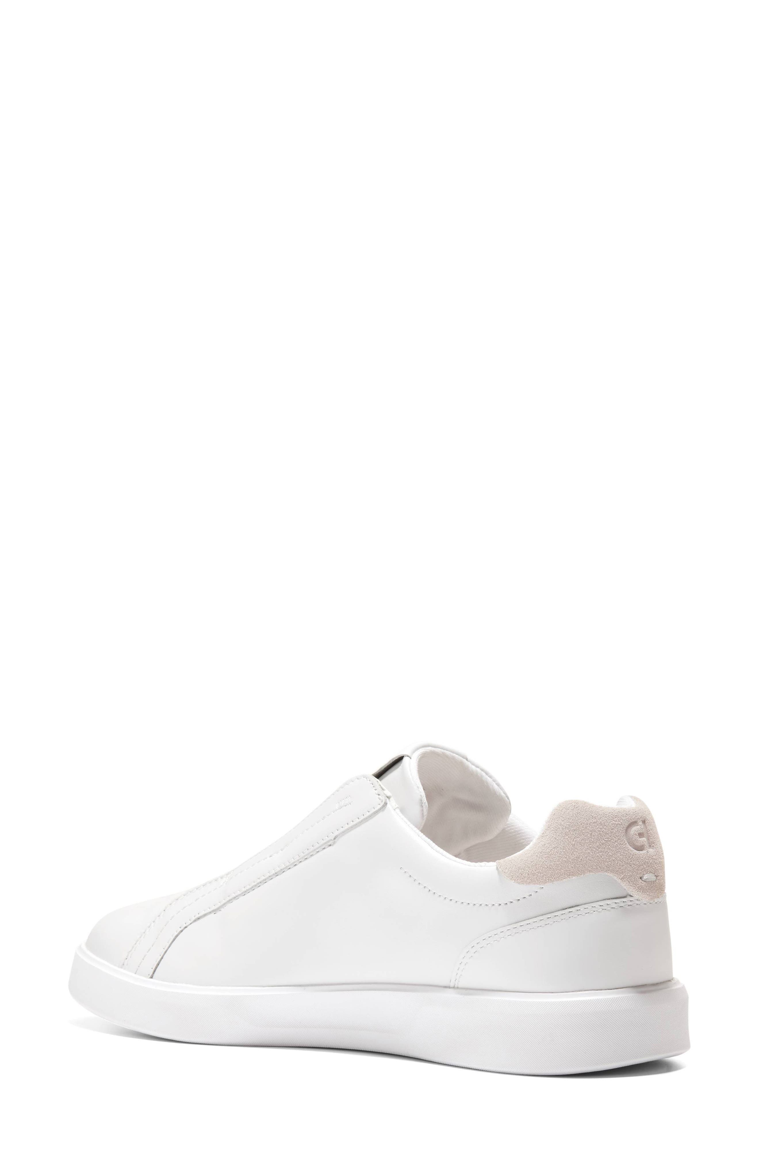 Cole Haan Grand Crosscourt Luxe Slip-On Sneaker, Alternate, color, White Leather/ Sesame Suede