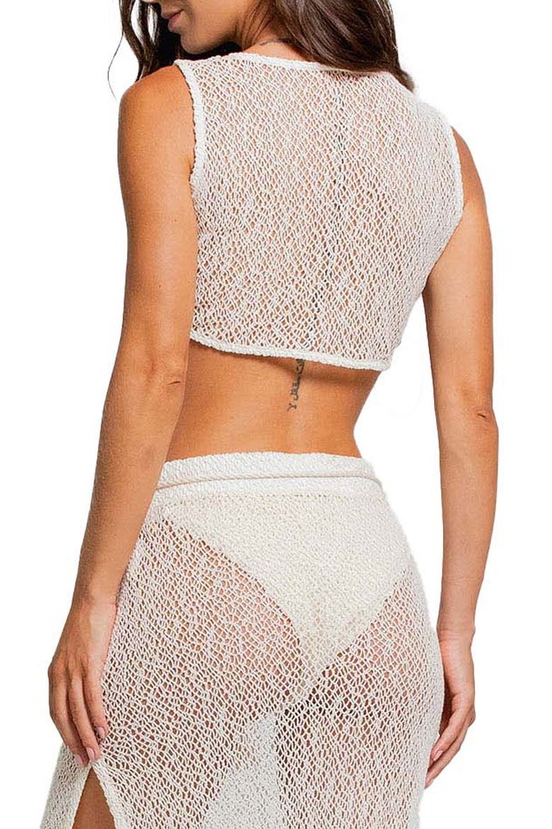 Sheer Crop Cotton Blend Crochet Cover-Up Top, Alternate, color, NATURAL COLOR