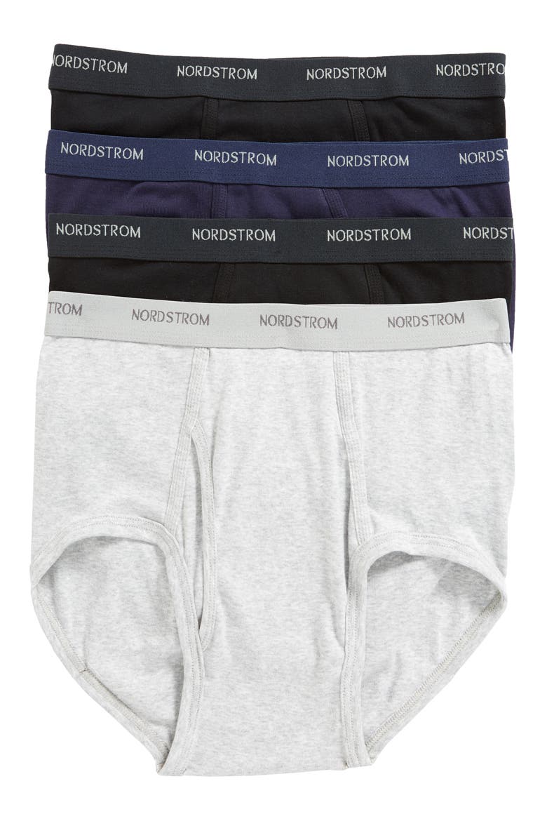 4-Pack Supima® Cotton Briefs, Main, color, BLACK/ NAVY/ GREY