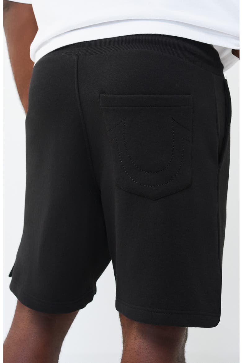 College Sweat Shorts, Alternate, color, JET BLACK