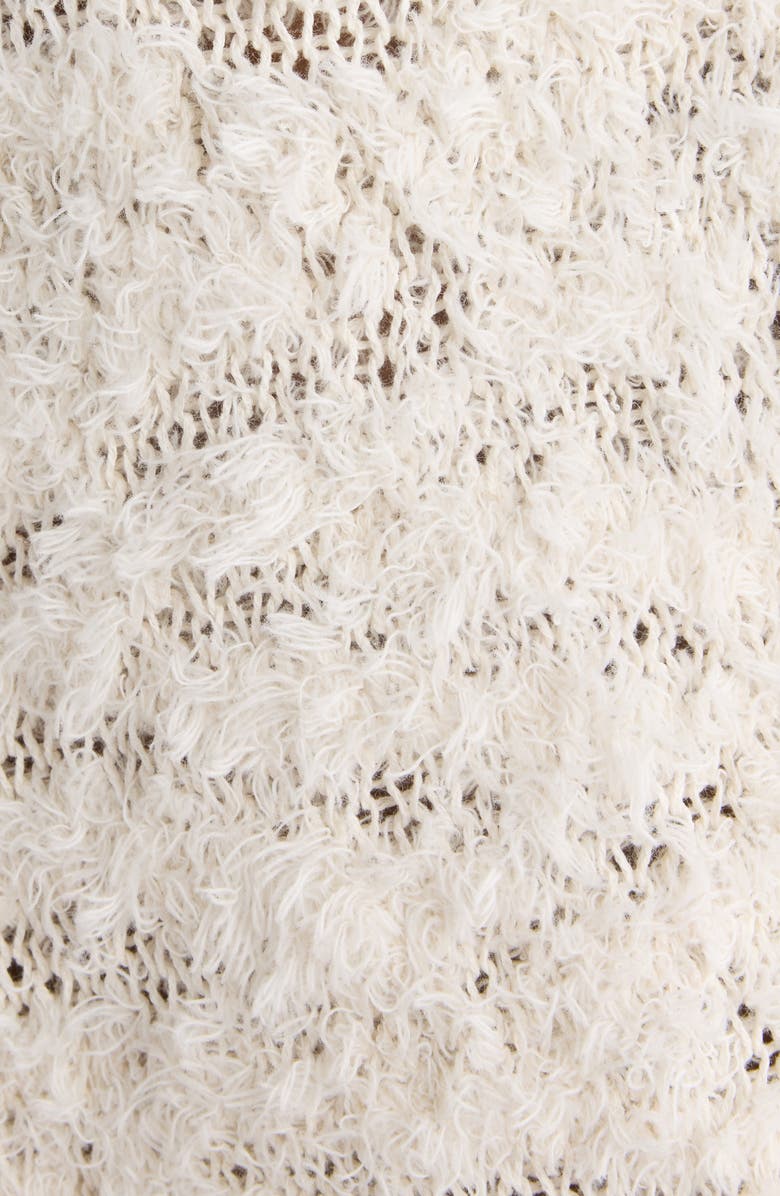 Acne Studios Kitsari Textured Wool Blend Cardigan, Alternate, color, White