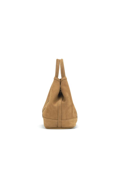 Ezra Arthur Audrey Nubuck Suede Leather Top Handle Bag In Sand