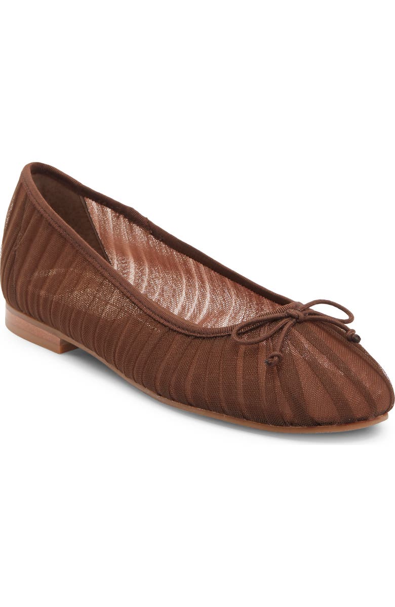 Dolce Vita Cianna Ballet Flat, Main, color, Dark Brown Tulle