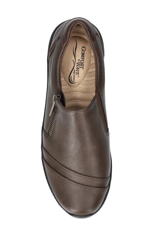 Easy Street Karol Zip Sneaker In Brown