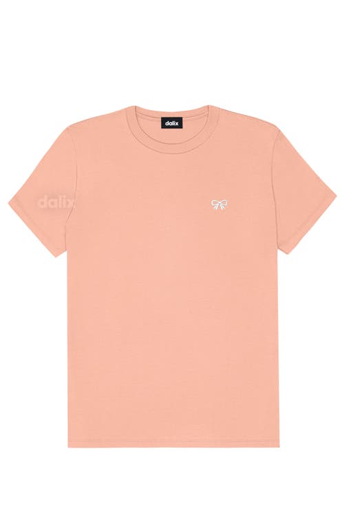 Dalix Womens Bow Jersey Tee In Brown