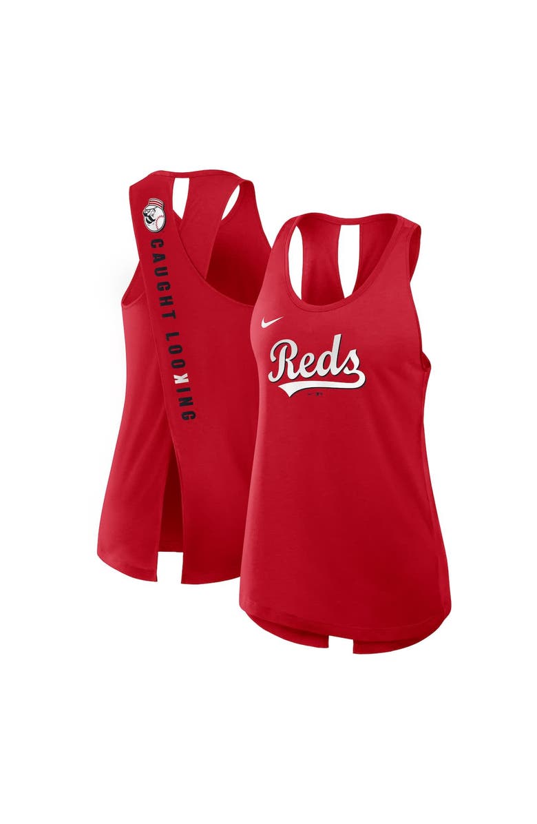 Nike Women's Nike Red Cincinnati Reds Crisscross Performance Tank Top, Alternate, color,