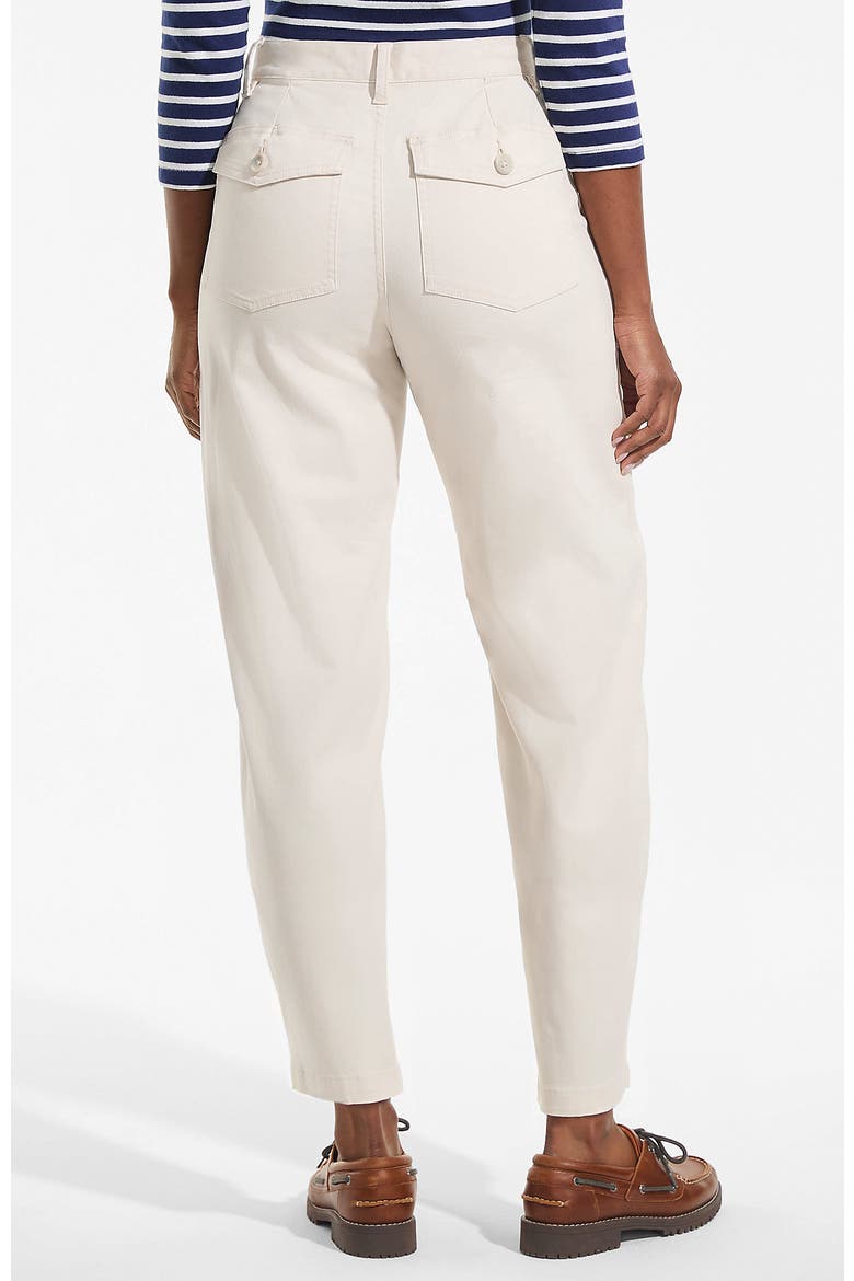 High Rise Barrel Leg Chino Pants, Alternate, color, Ivory Latte