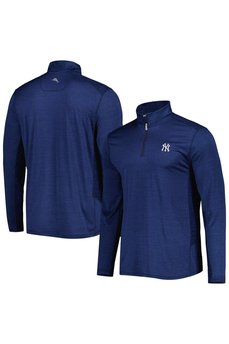 Men's Tommy Bahama Navy New York Yankees Delray IslandZone Half-Zip Top, Main, color, Navy