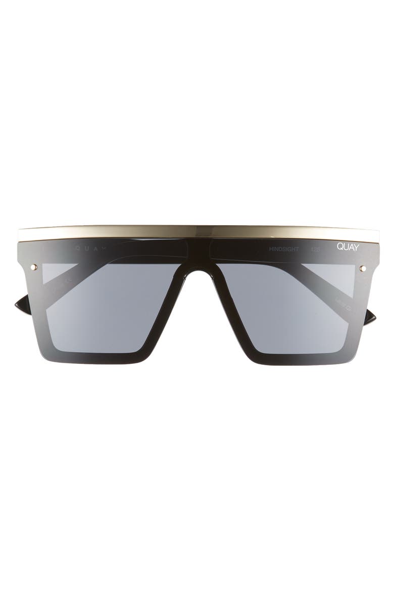 Hindsight 142mm Shield Sunglasses, Main, color, BLACK GOLD / SMOKE