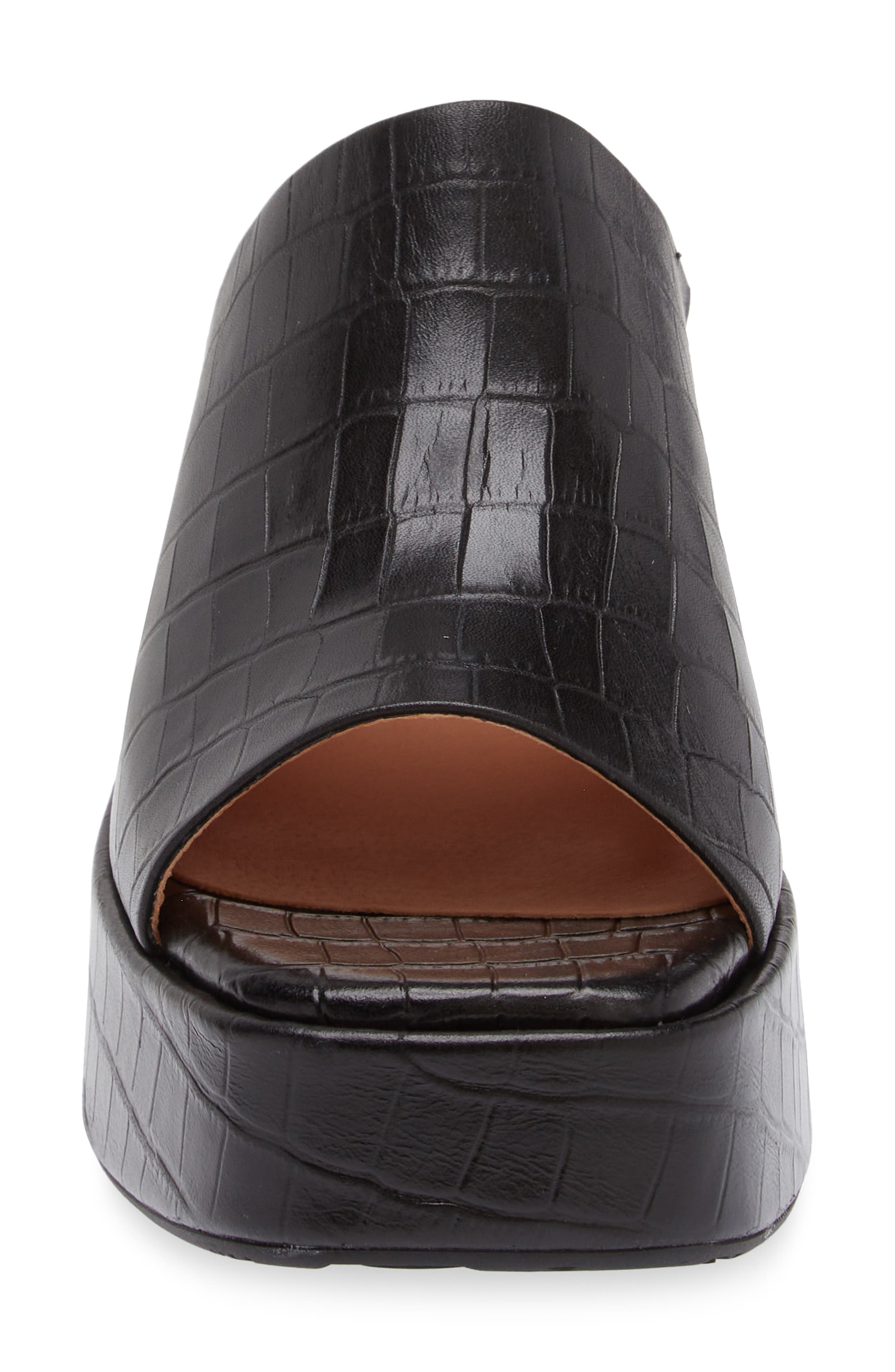 Chocolat Blu Helia Platform Sandal, Alternate, color, Black Crocodile