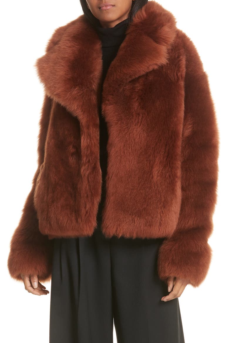 Dean Genuine Shearling Coat, Main, color, RUST