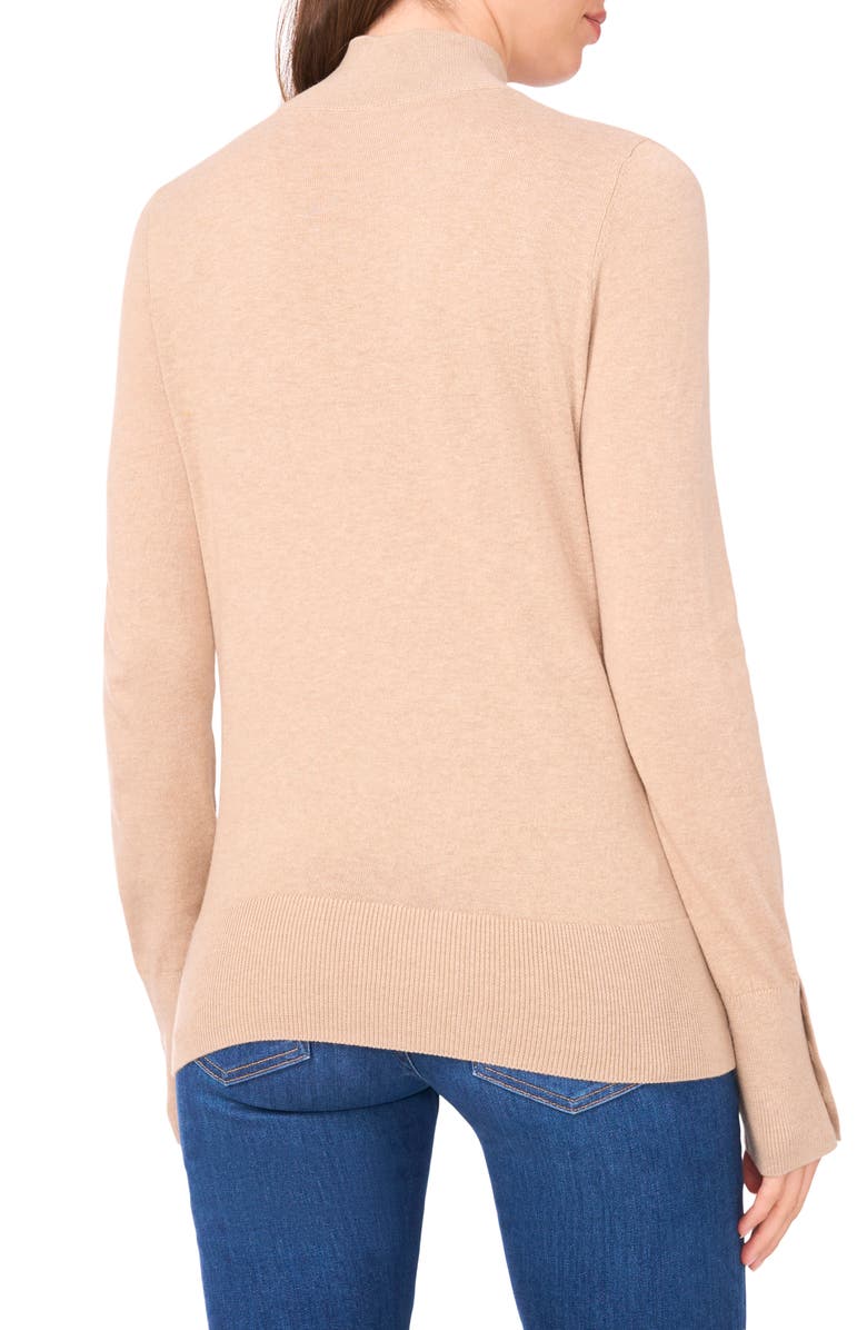 Halogen<sup>®</sup> Button Cuff Turtleneck Sweater, Alternate, color, Nomad Camel