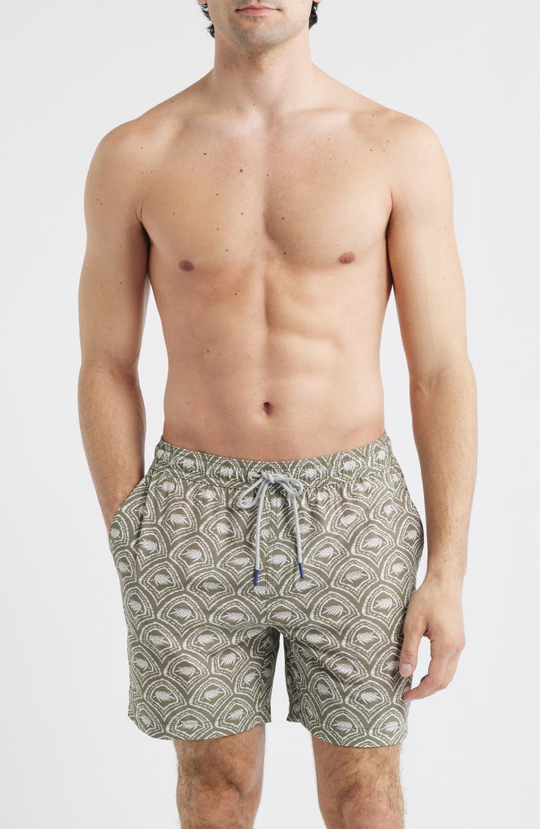 Tommy Bahama Naples Palm Tropics 6-Inch Swim Trunks, Main, color, Sea Clay