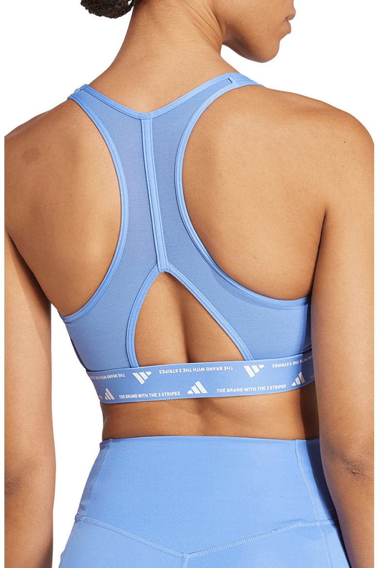 PrimeLiftReact AEROREADY Sports Bra, Alternate, color, BLUE FUSION