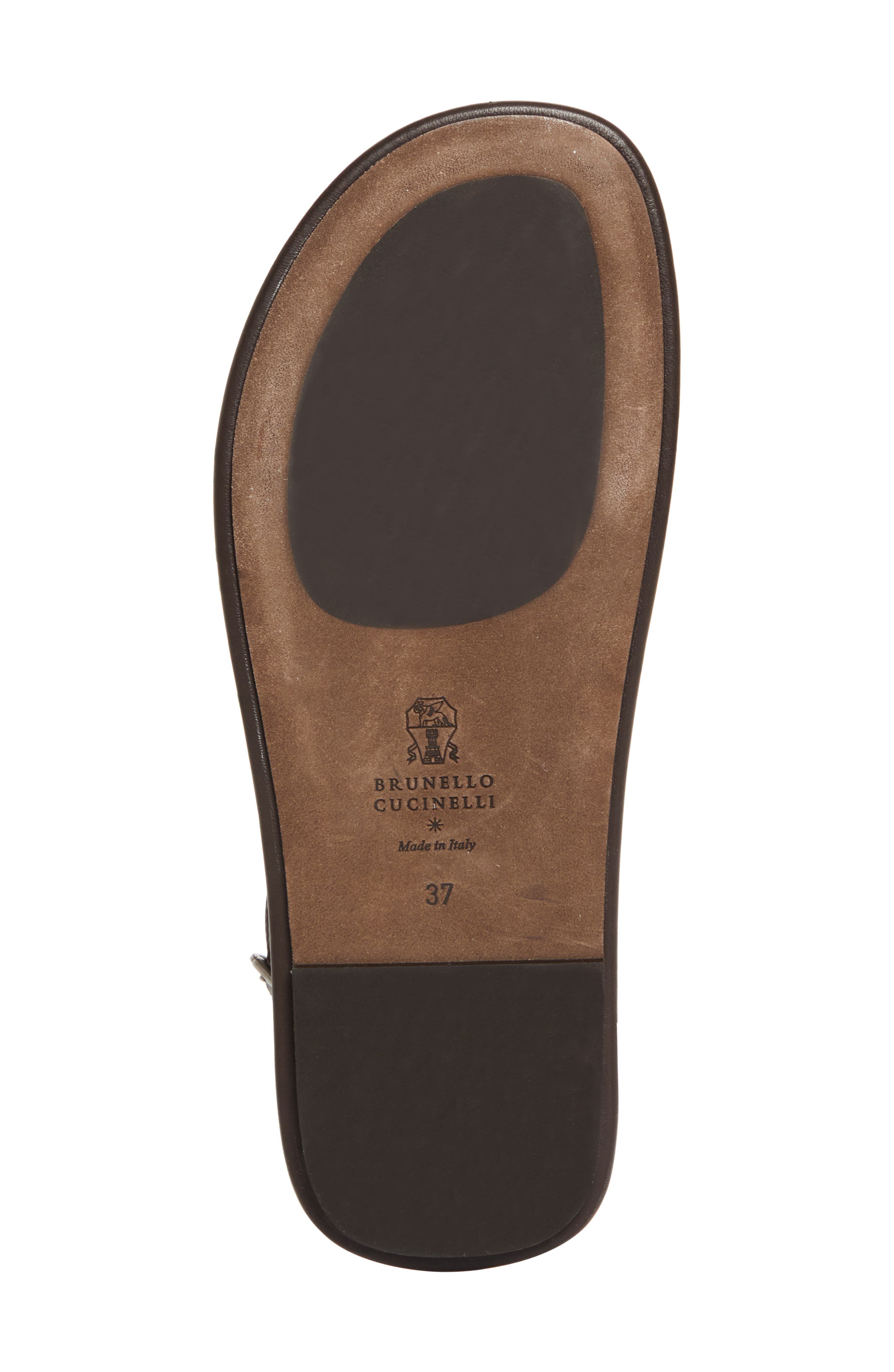 Brunello Cucinelli Monili T-Strap Sandal, Alternate, color, C8279 Testa Moro