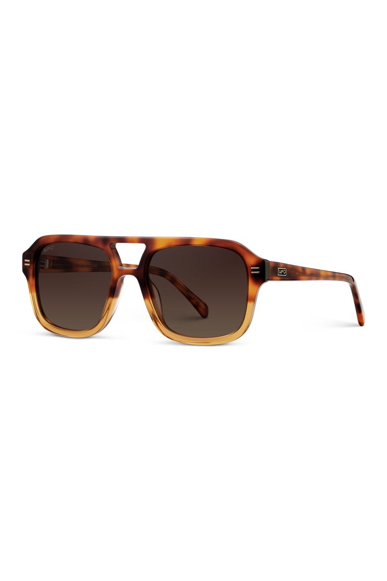 Sydney - 54mm Aviator Polarized Sunglasses, Alternate, color, Sunset Tortoise