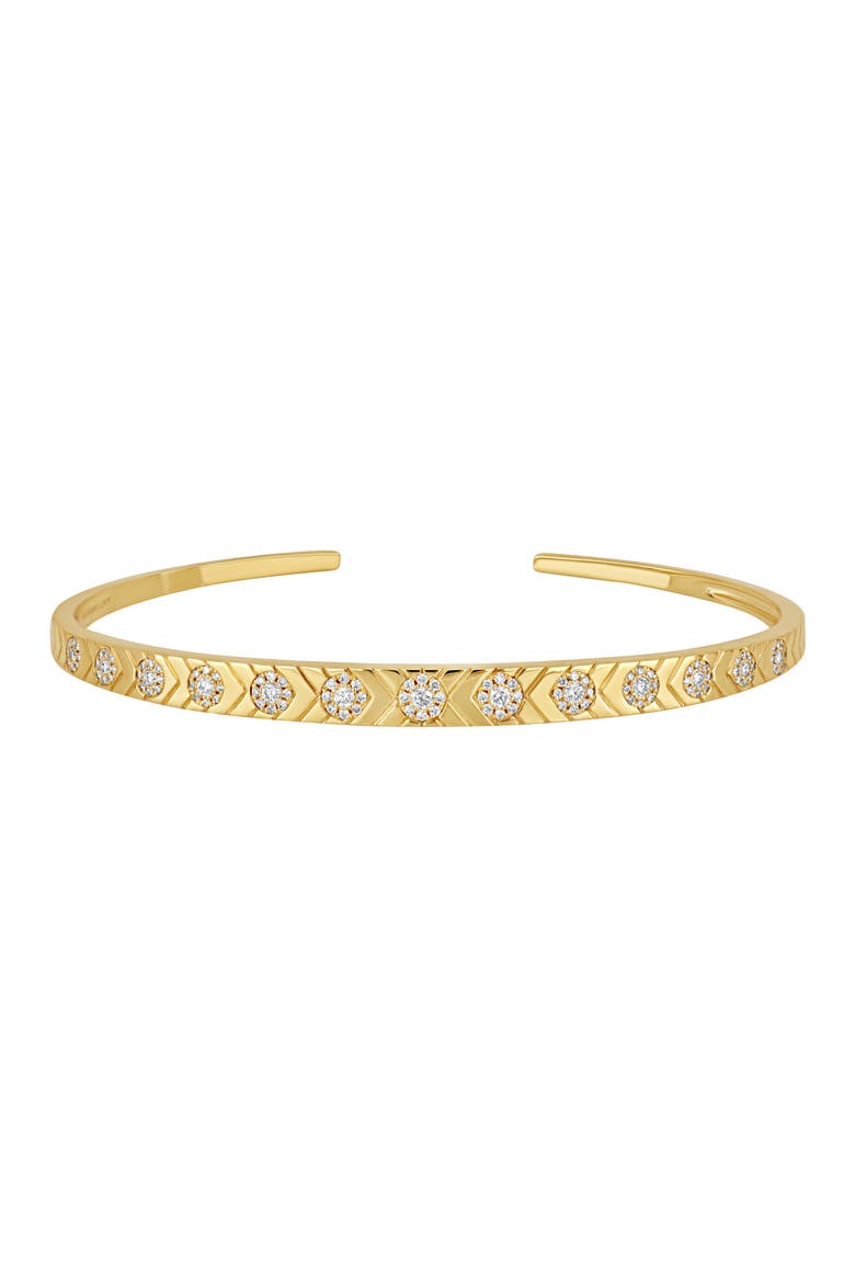 Cleo Diamond Cuff Bracelet, Main, color, 18K YELLOW GOLD